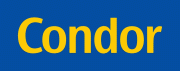 logo der Fluggesellschaft Condor und link zur Buchungsmaschune Charterflüge