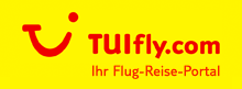 logo der Fluggesellschaft TuiFly und linkzur Buchungsmaschine Charterfl&uuml;ge